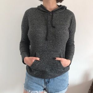 gray cozy hoodie